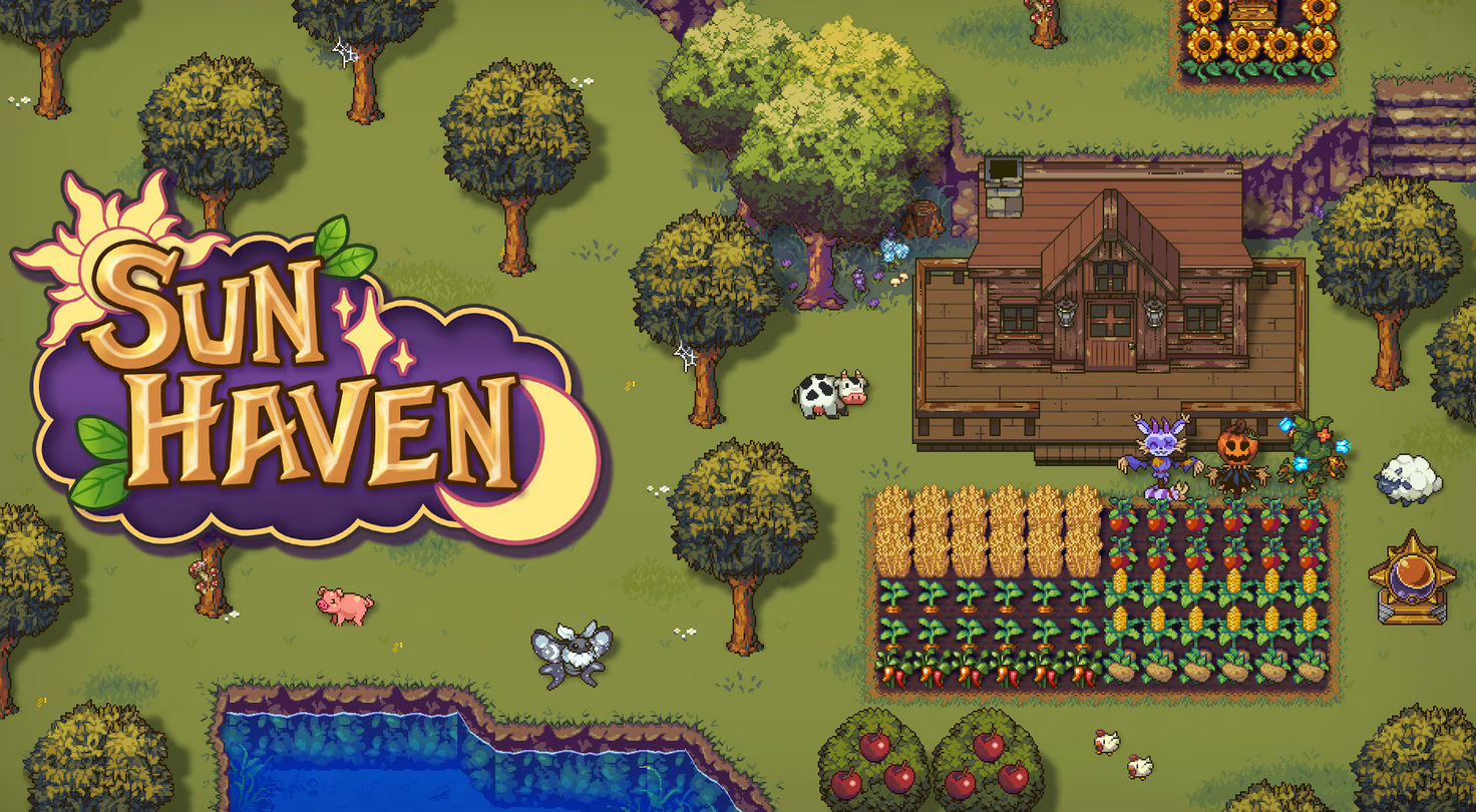 Sun Haven fantasy farming game with dragons and magic